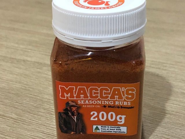 Macca’s bbq seasoning rubs – captain james chook 150g