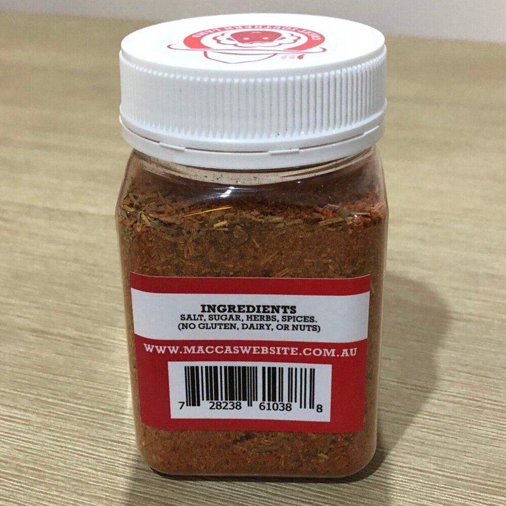 Macca’s bbq seasoning rubs – great southern lamb 150g